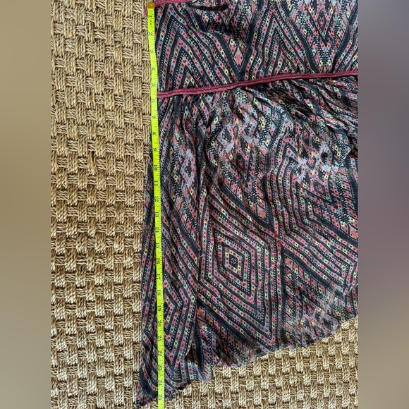 Free People Periscopes In The Sky Diamond Print Multicolor Babydoll Mini Dress M - Picture 9 of 10